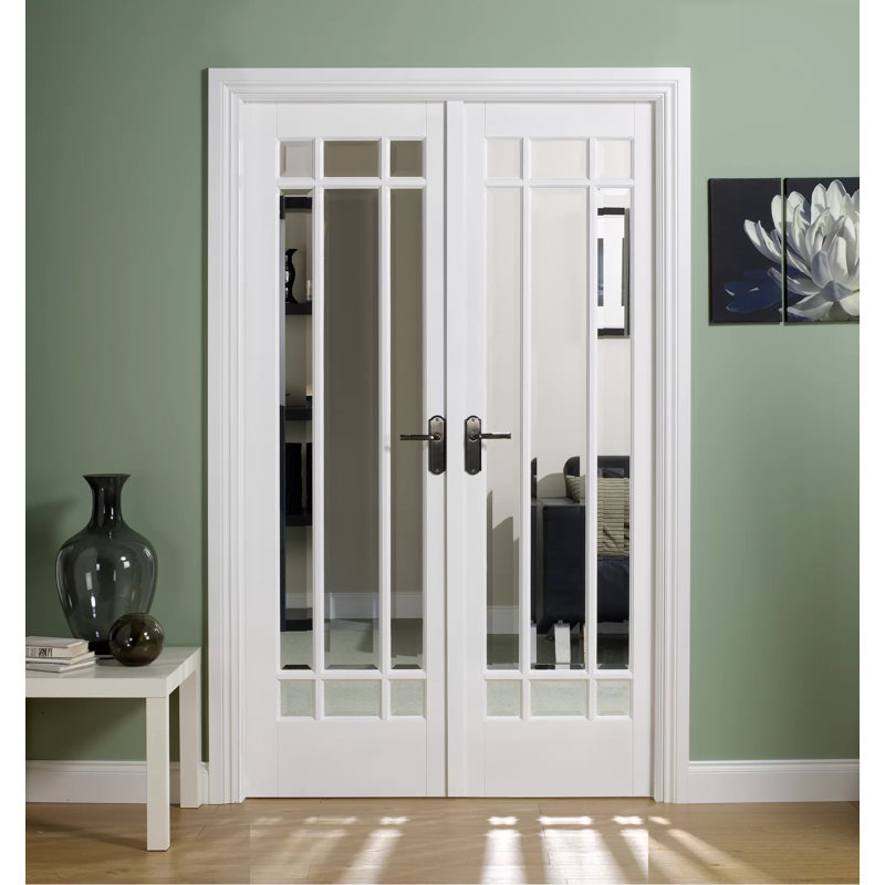 LPD Doors Manhattan Clear Bevelled Glazed Primed White Internal Door
